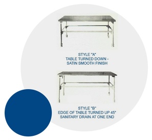 Stainless steel tables